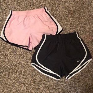 2 pairs of women’s nike running shorts